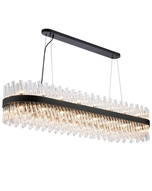 Bond Street Black Rectangular Chandelier