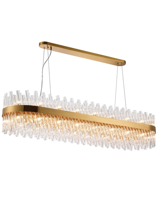 Bond Street Brass Rectangular Chandelier