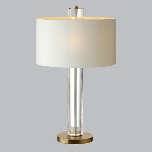 Opal Crystal Brass Finish Table Lamp