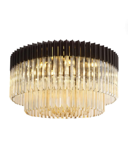 Chelsea Sculpted Glass Black Chandelier