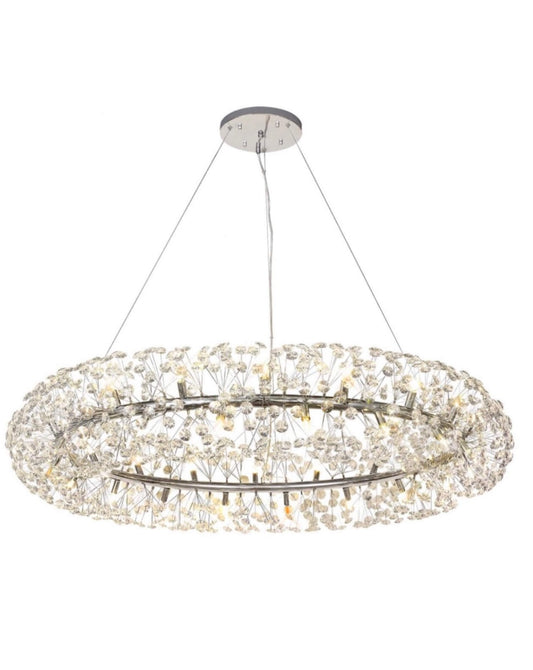 Belgrave Crystal Halo Chrome Chandelier