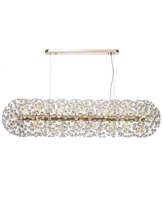 Belgrave Crystal Gold Long Chandelier