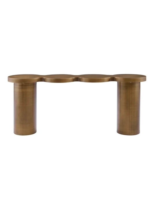 Brushed Gold Console Table