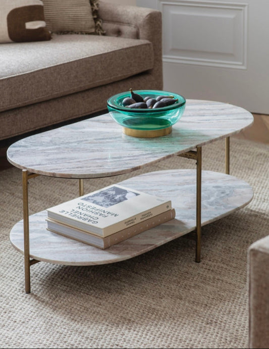 Marble Oval Coffee Table