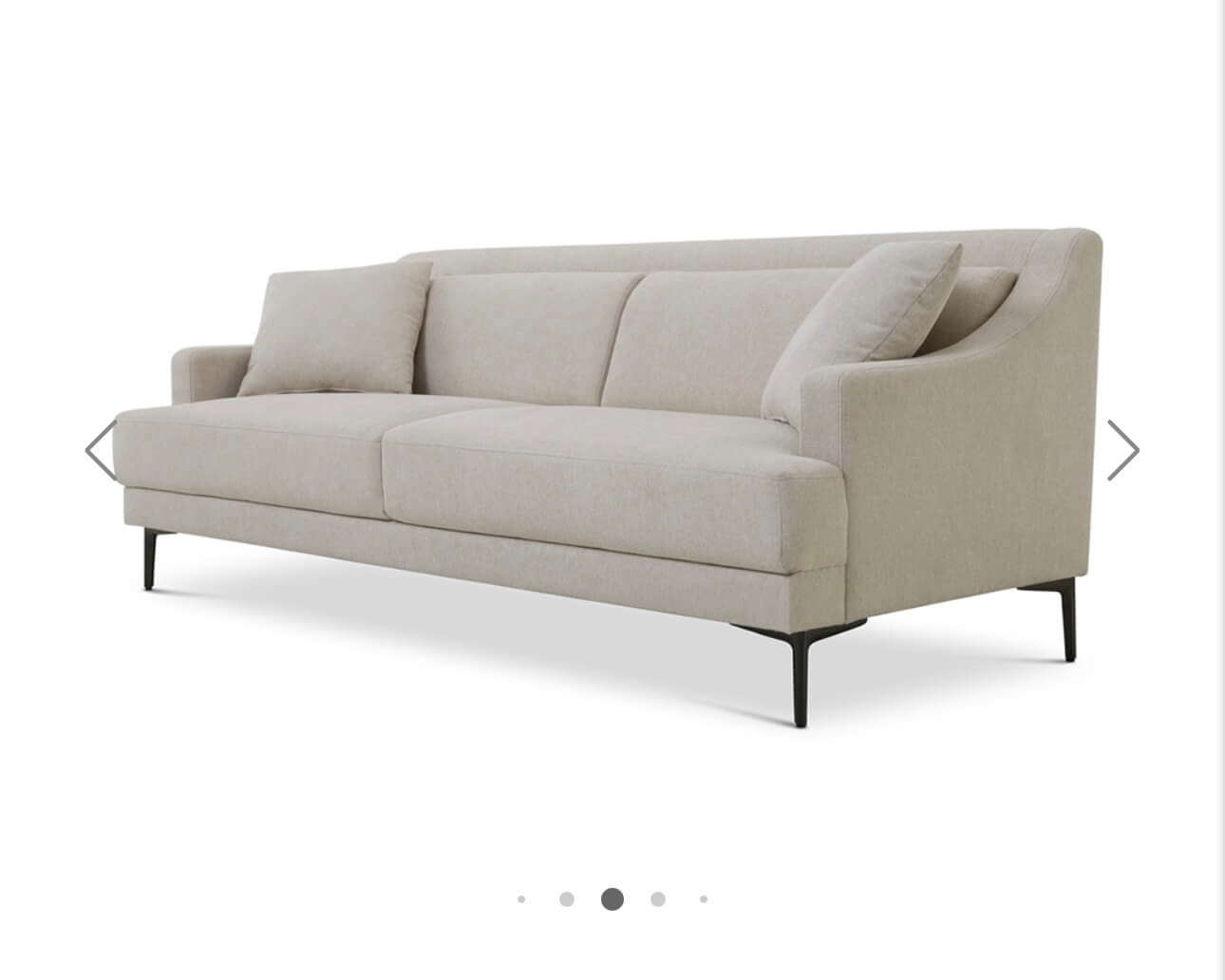 Luxury Soft Cream Fabric Sofa