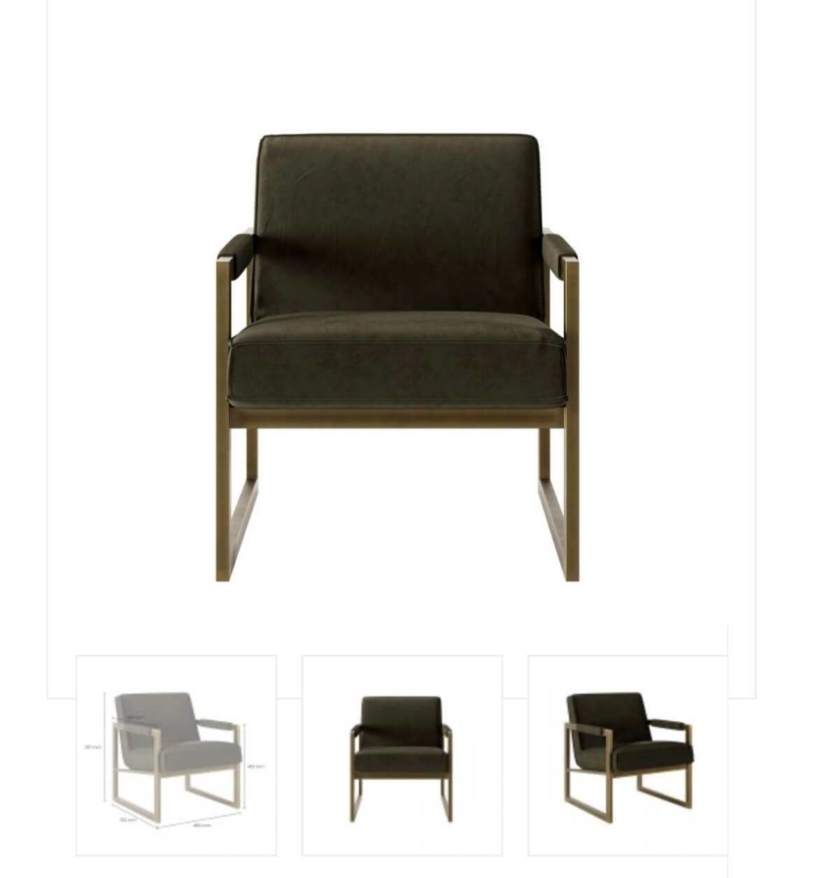 Olive Green Velvet Occasional Chair