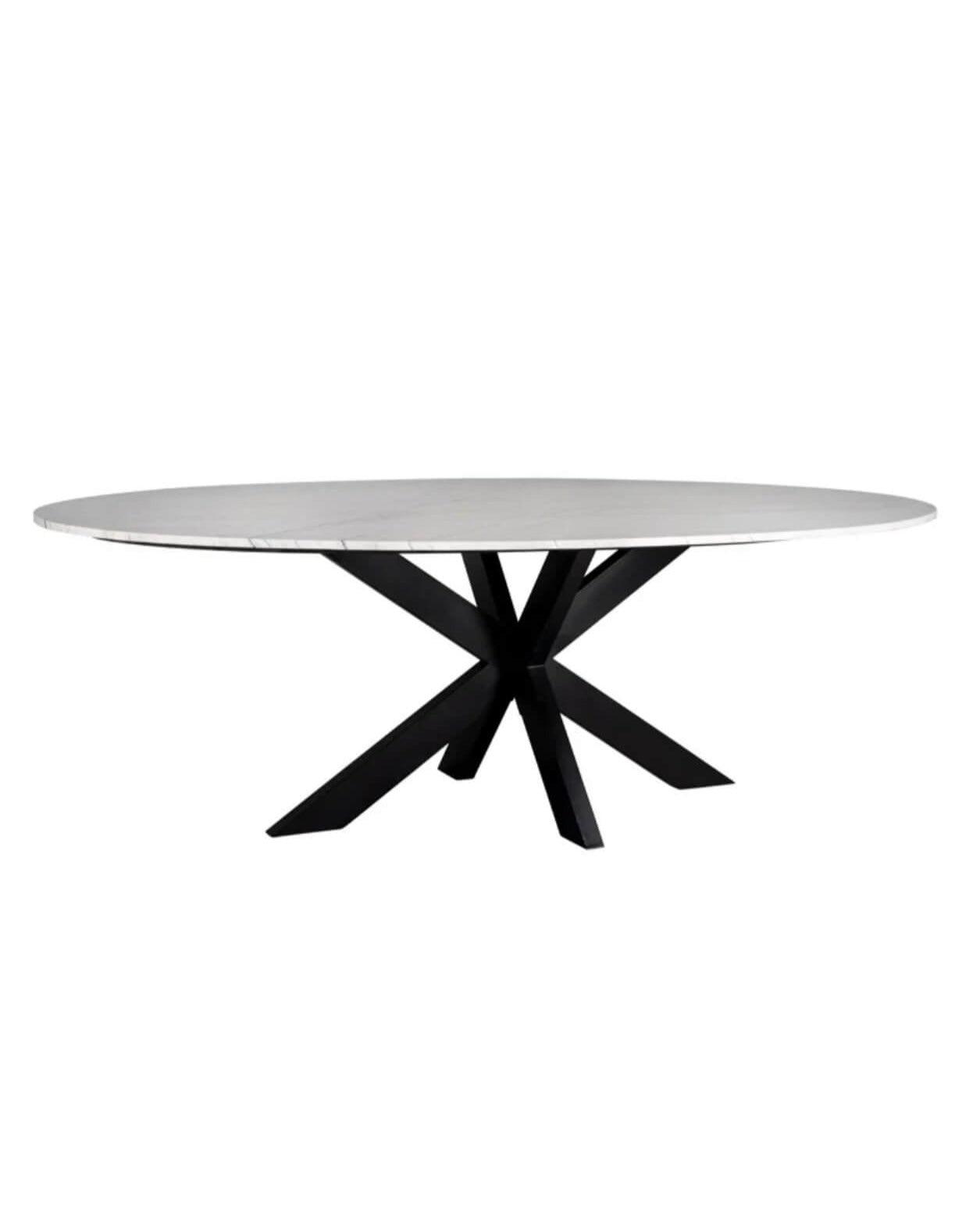 Carrara Marble Oval Dining Table