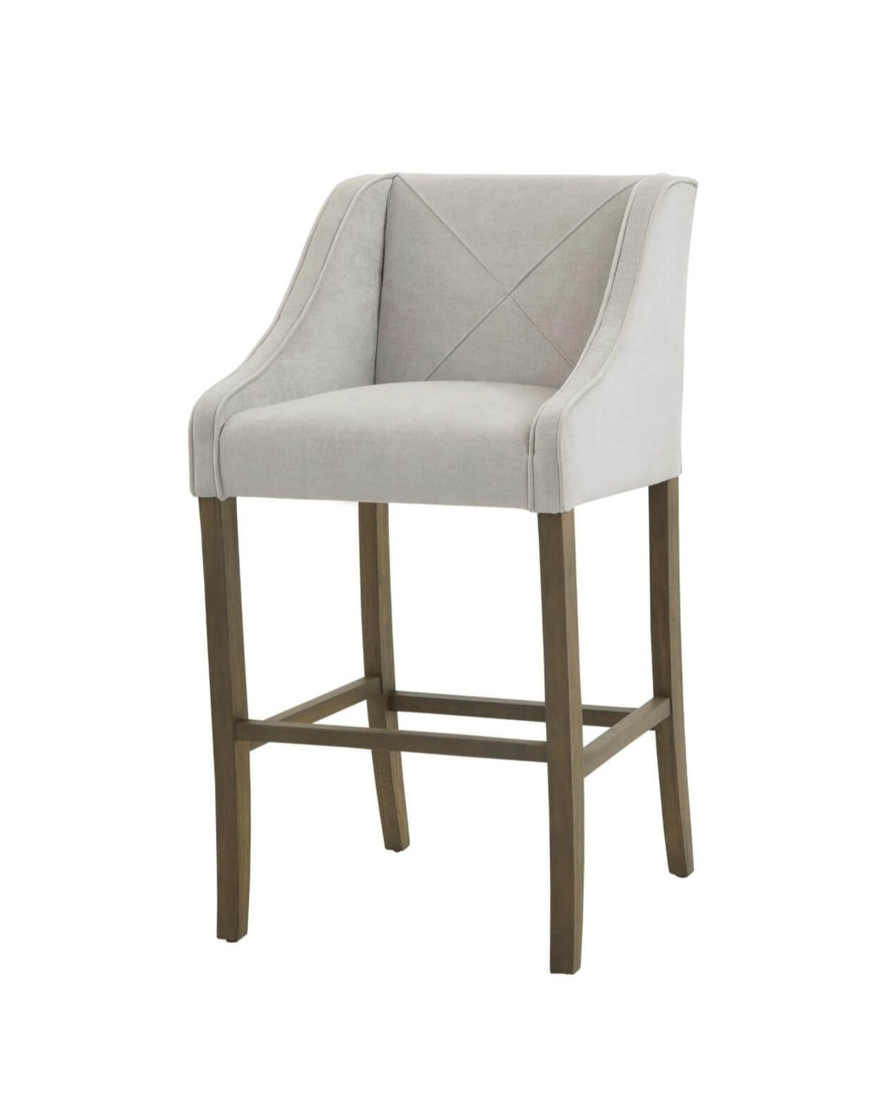 Light Grey Woven Barstool