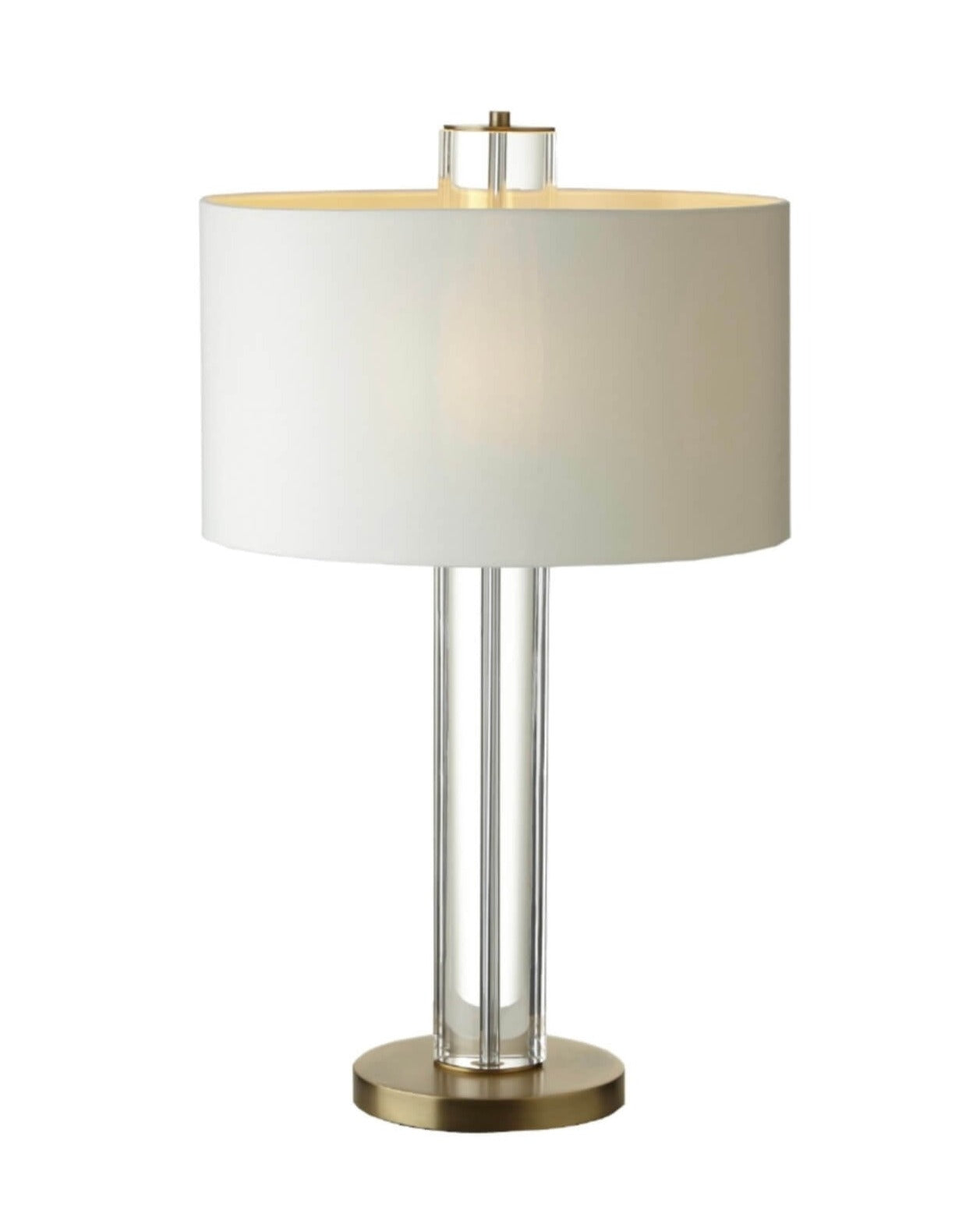 Opal Crystal Brass Finish Table Lamp