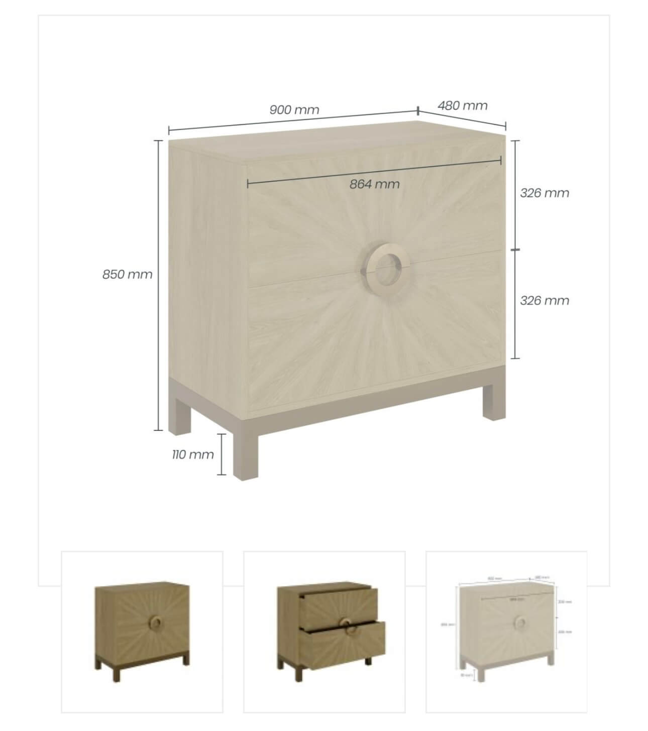 Sunburst Chest Of Drawers