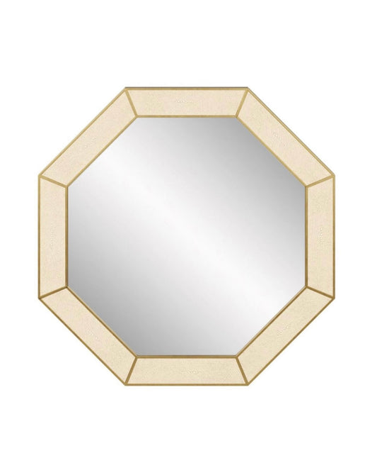 Ivory Brass Shagreen Mirror