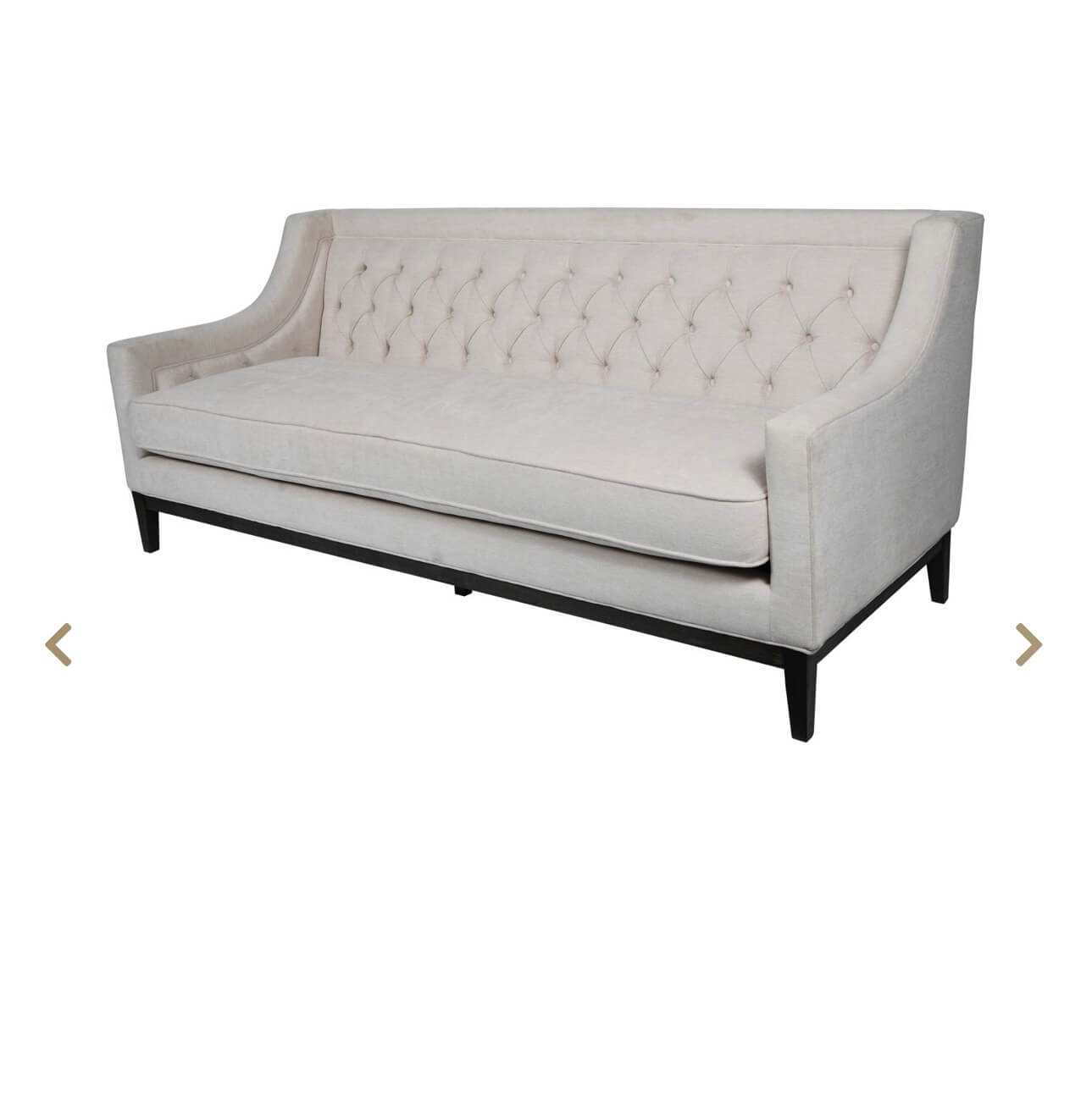 Luxe Ivory Fabric Sofa