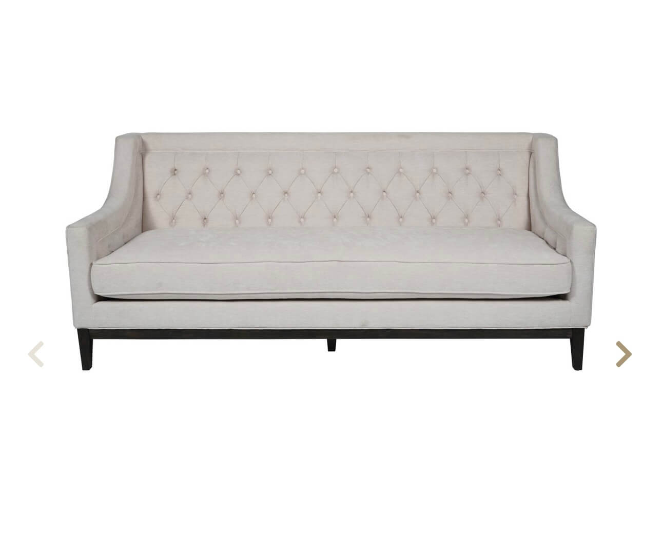 Luxe Ivory Fabric Sofa