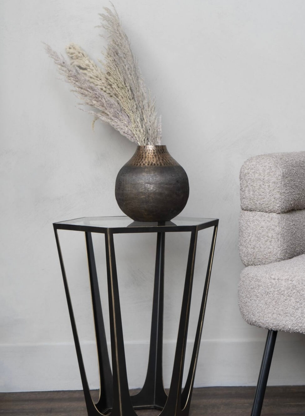 Bronze Finish Side Table