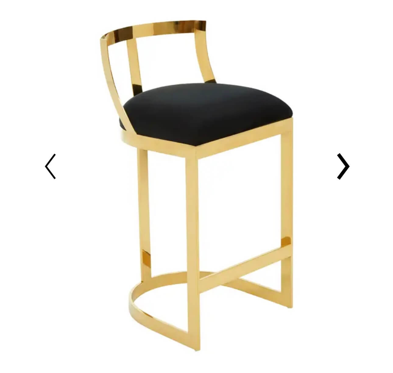 Black Gold Finish Barstool