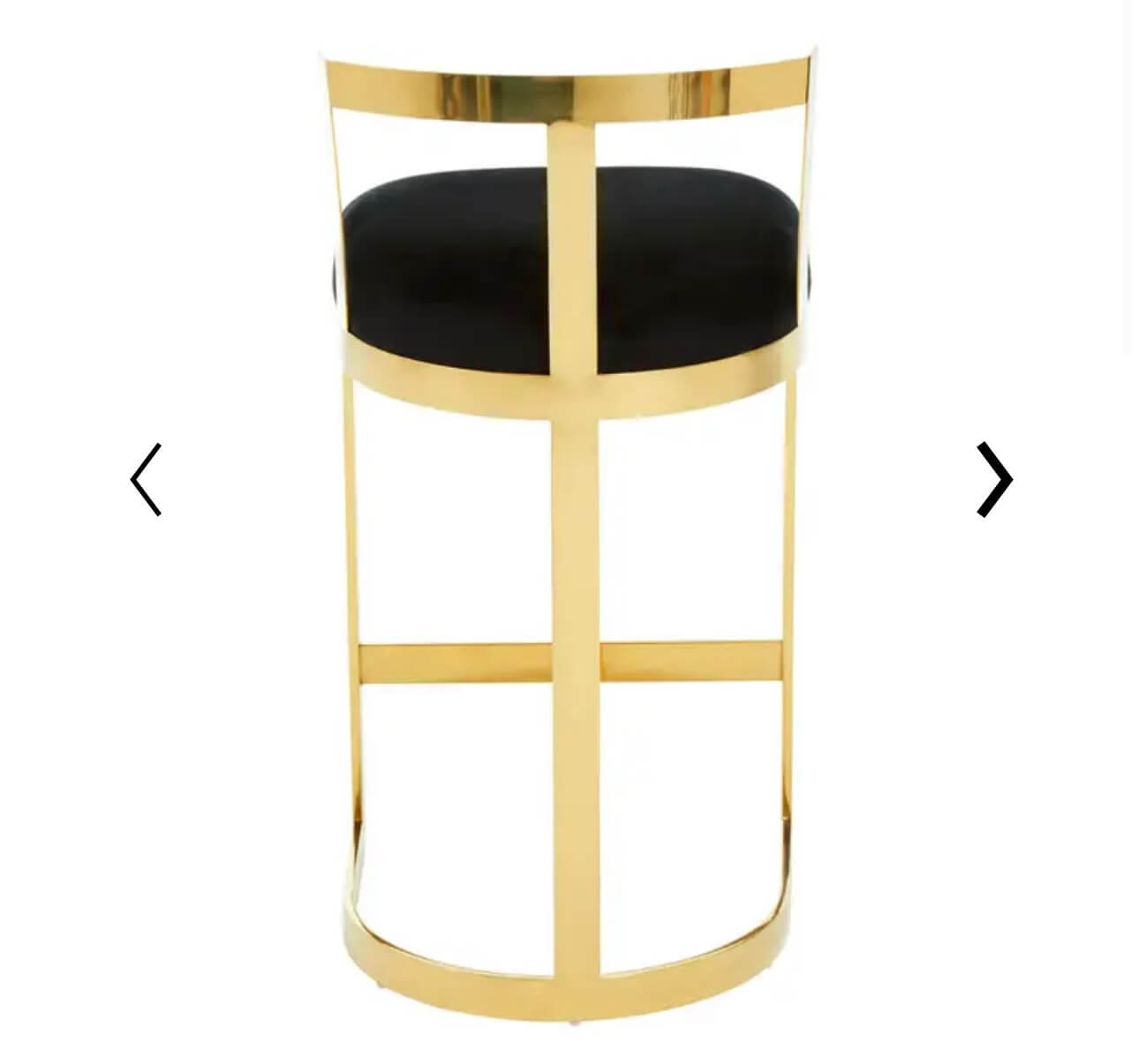 Black Gold Finish Barstool