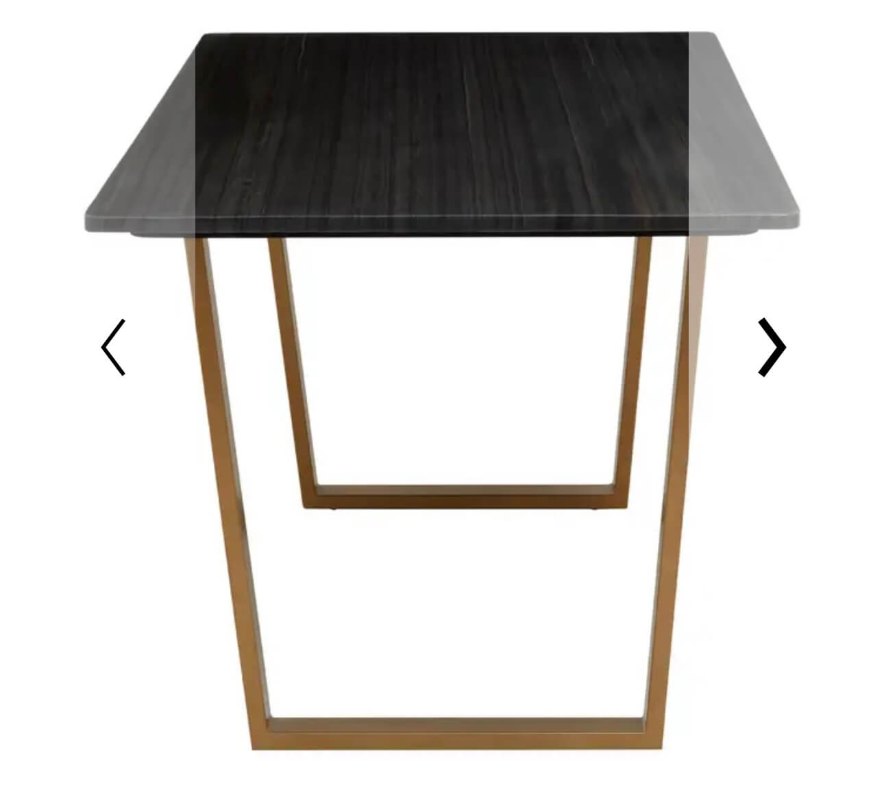 Marble Top Matte Gold Based Dining Table