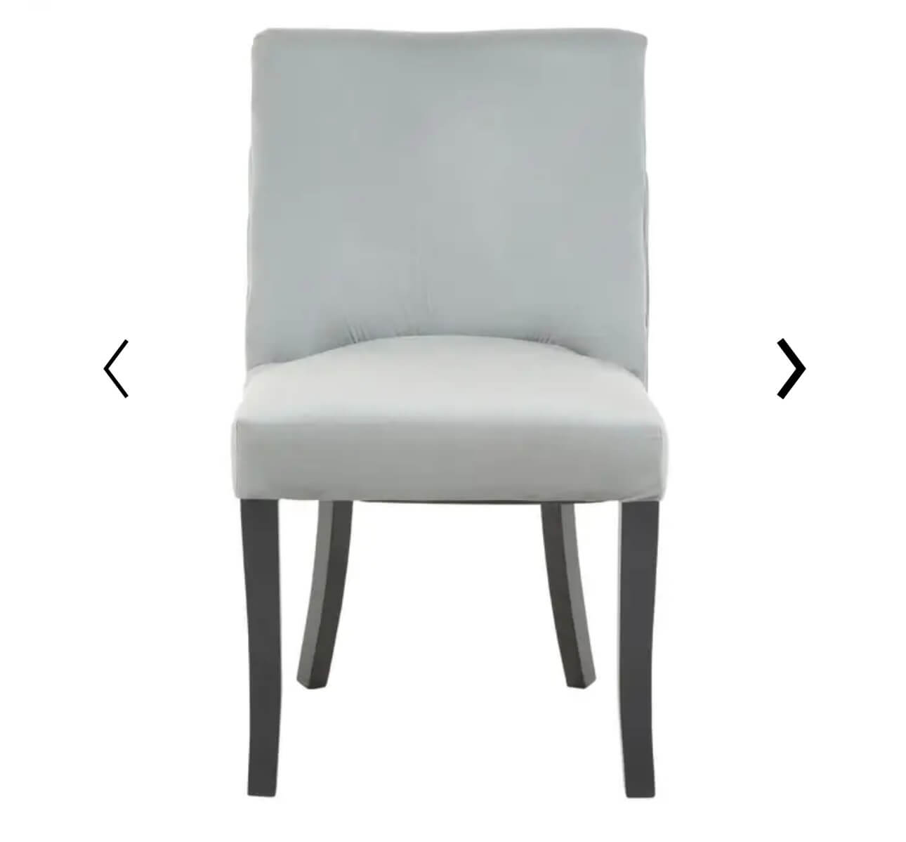 Grey Velvet Pleated Back Dining Chair