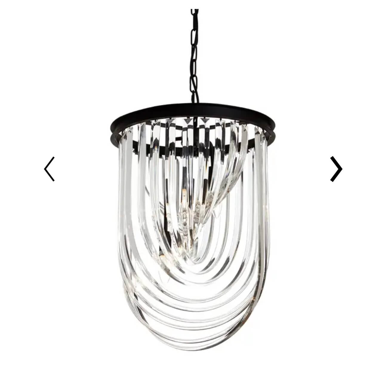 Multi Crystal Long Pendant Light