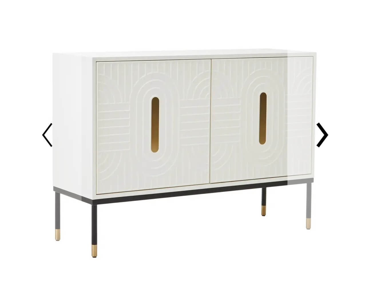 White Geometric Style Sideboard