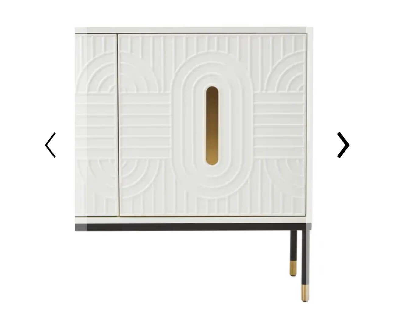 White Geometric Style Sideboard