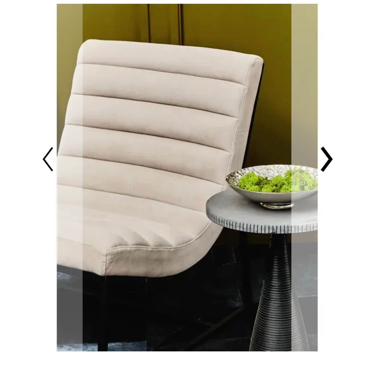 Plush Ivory Velvet Occasional Chair