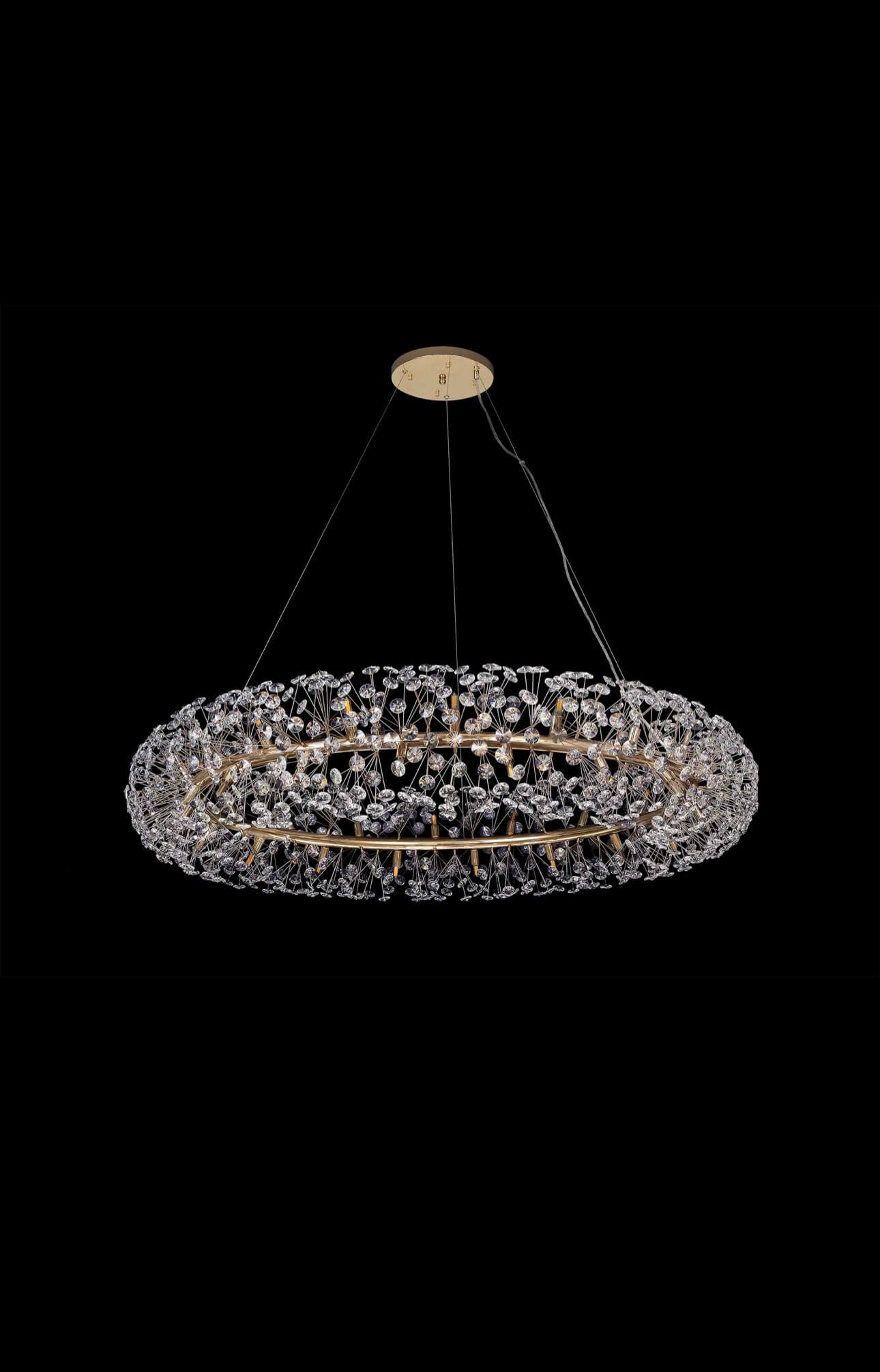 Belgrave Crystal Halo Gold Chandelier