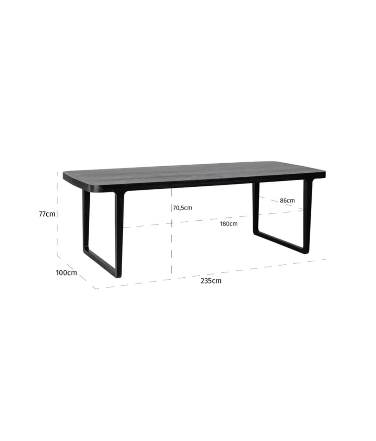 Black Ash Dining Table