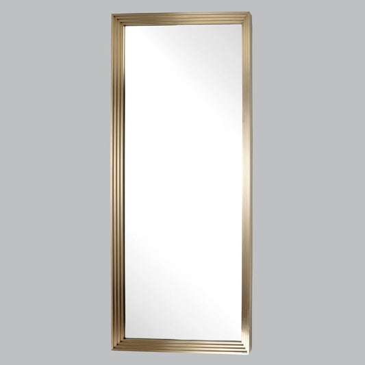 Brushed Brass Stepped Mirror