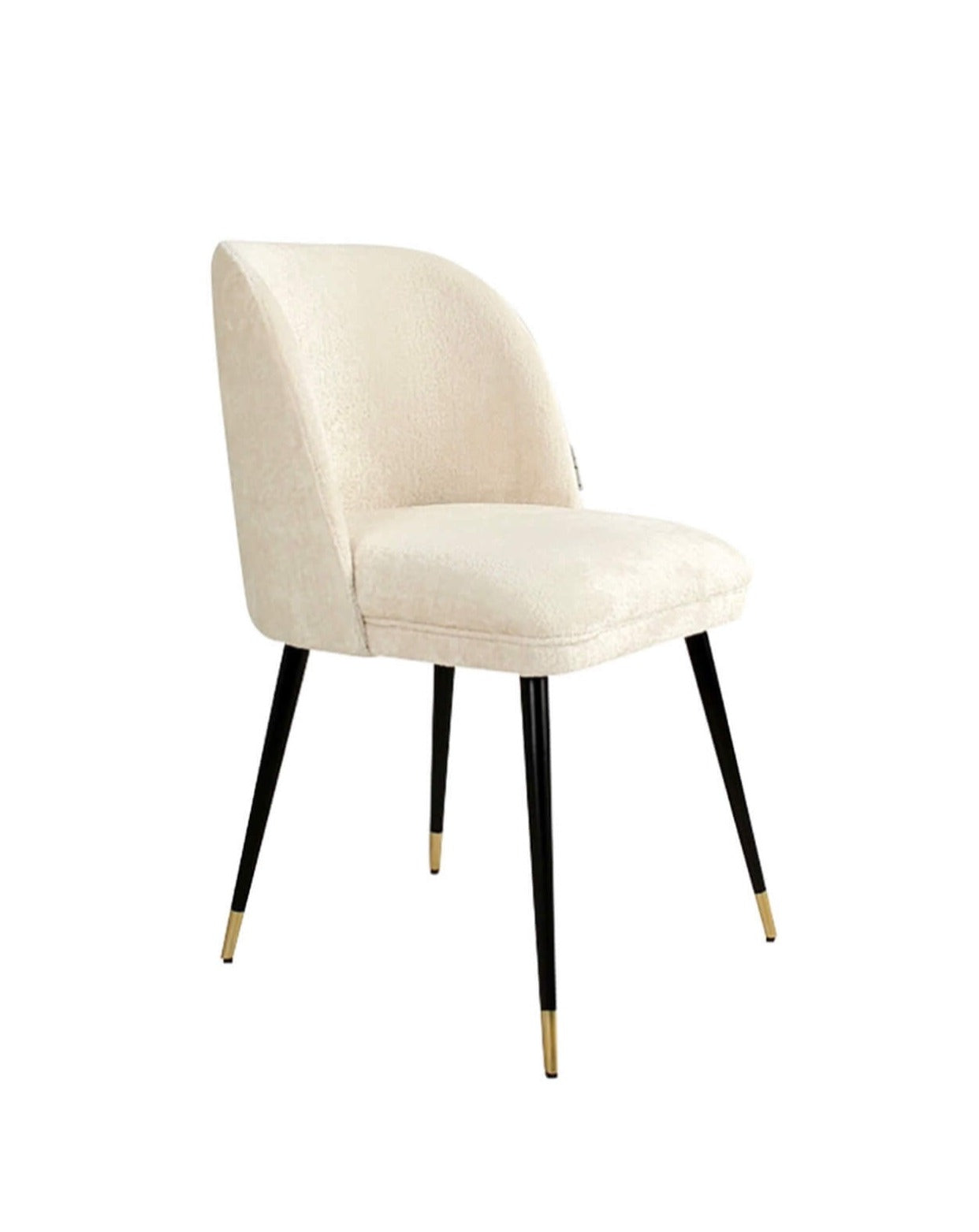 White Chenille Dining Chair – Dream Interiors